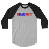 #HVACARMY 3/4 sleeve raglan shirt | Red Blue White